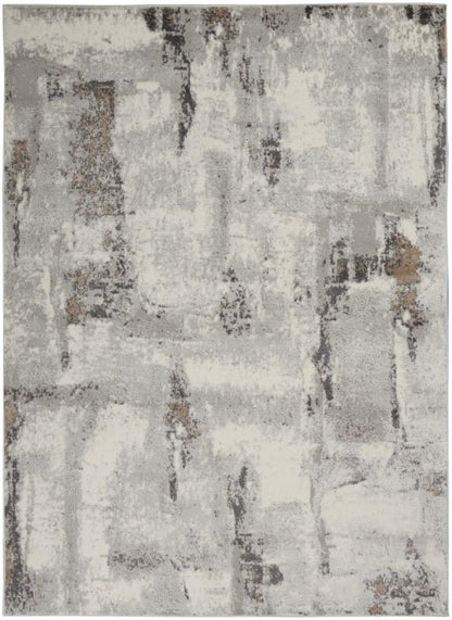 Nourison - Elation Area Rug - 4 x 6 Grey Ivory - ETN06-99446840547 veiw 1