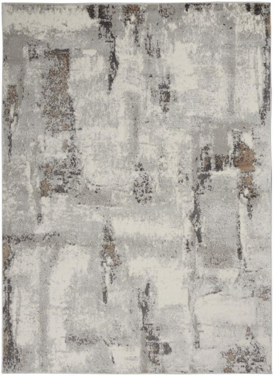 Nourison - Elation Area Rug - 4 x 6 Grey Ivory - ETN06-99446840547 veiw 1