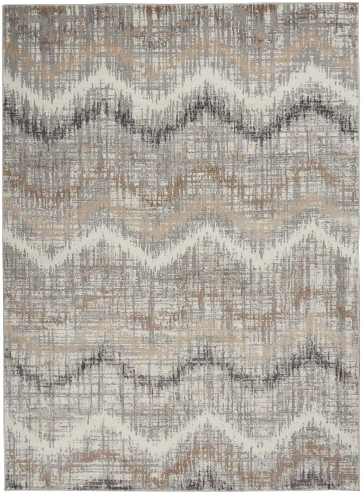 Nourison - Elation Area Rug - 53in x 73in Grey Ivory - ETN04-99446840387 veiw 1