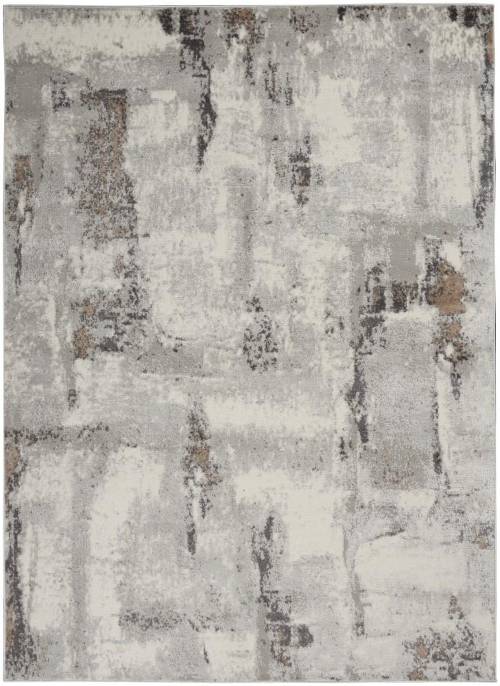 Nourison - Elation Area Rug - 53in x 73in Grey Ivory - ETN06-99446840554 veiw 1