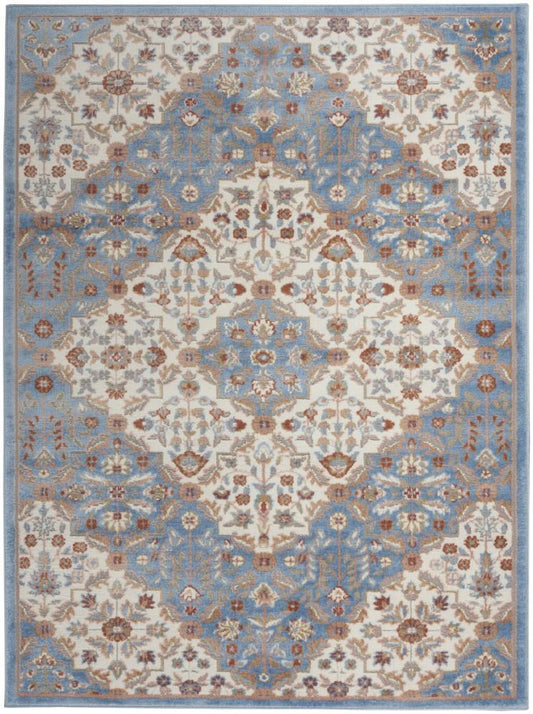 Nourison - Elation Area Rug - 4 x 6 Ivory Blue - ETN08-99446840837_CLOSEOUT veiw 1