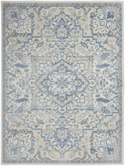 Nourison - Elation Area Rug - 4 x 6 Ivory Blue - ETN10-99446841001 veiw 1