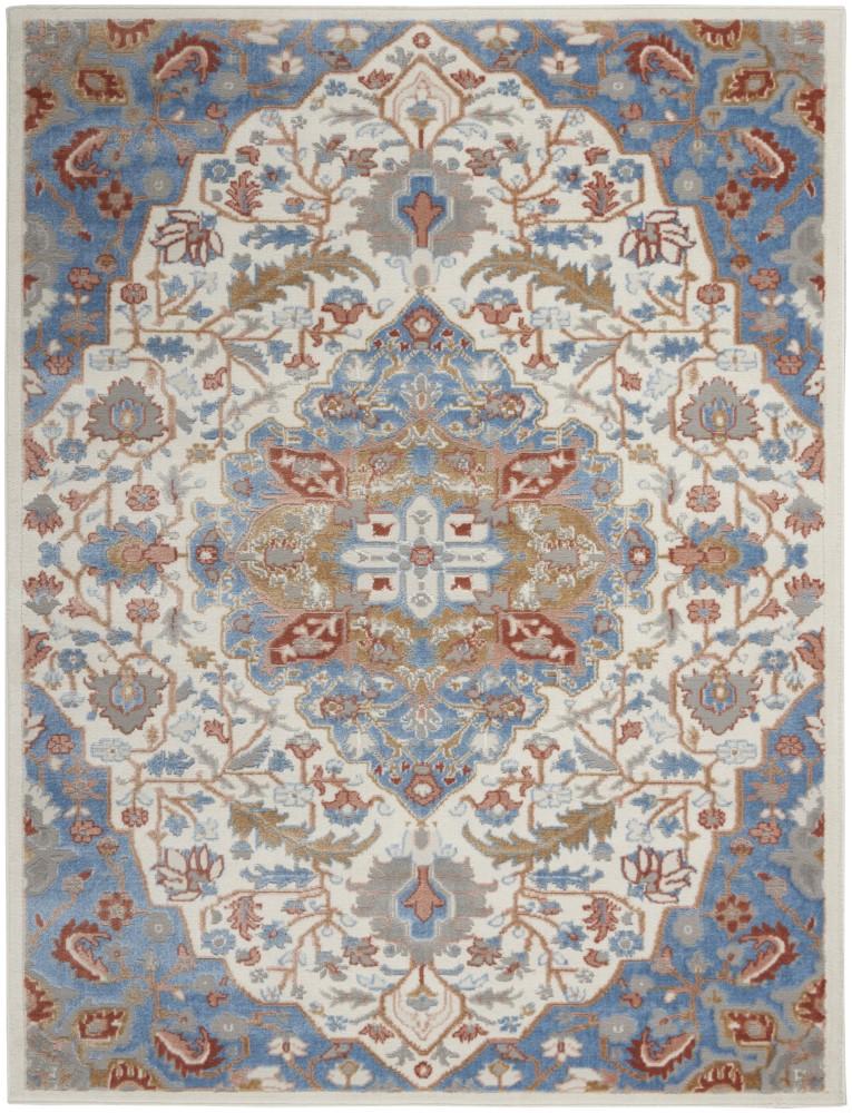 Nourison - Elation Area Rug - 53in x 73in Ivory Blue - ETN09-99446840929 veiw 1