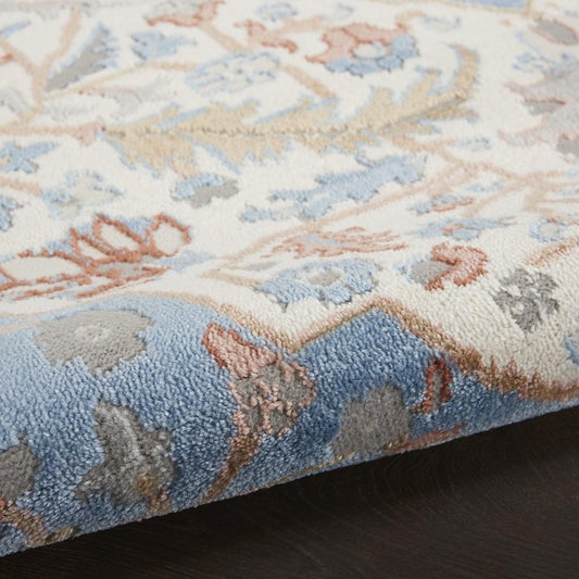 Nourison - Elation Area Rug - 53in x 73in Ivory Blue - ETN09-99446840929 veiw 2
