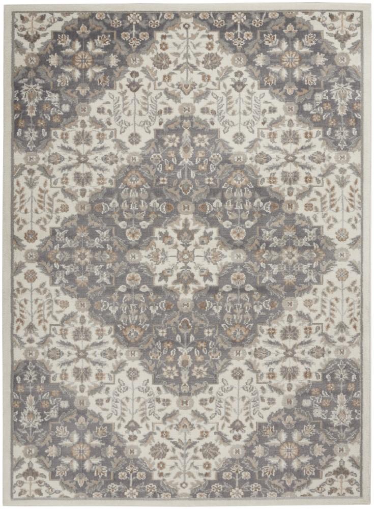Nourison - Elation Area Rug - 4 x 6 Ivory Grey - ETN08-99446840769 veiw 1