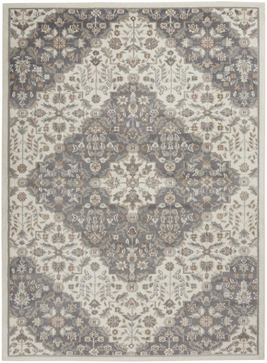 Nourison - Elation Area Rug - 4 x 6 Ivory Grey - ETN08-99446840769 veiw 1