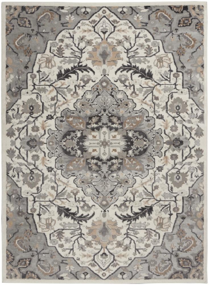 Nourison - Elation Area Rug - 4 x 6 Ivory Grey - ETN09-99446841155 veiw 1