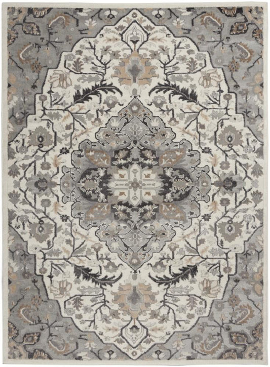 Nourison - Elation Area Rug - 4 x 6 Ivory Grey - ETN09-99446841155 veiw 1
