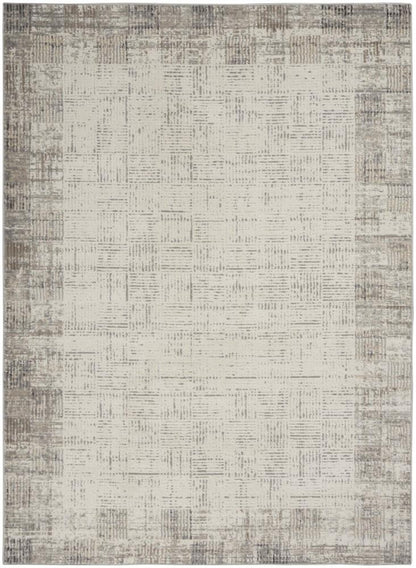 Nourison - Elation Area Rug - 53in x 73in Ivory Grey - ETN05-99446840462 veiw 1