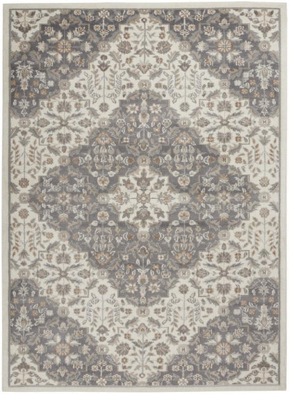 Nourison - Elation Area Rug - 53in x 73in Ivory Grey - ETN08-99446840783 veiw 1