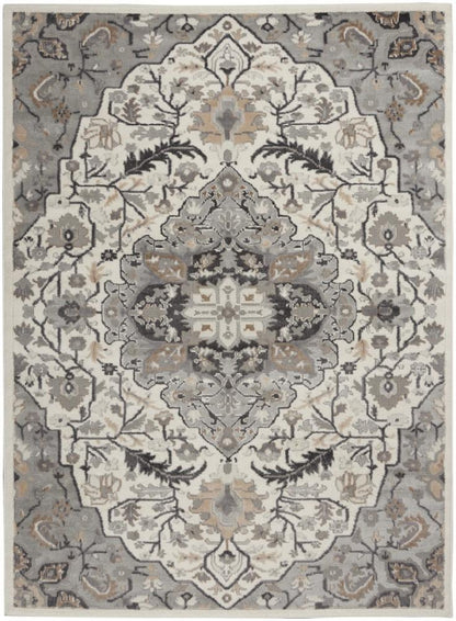 Nourison - Elation Area Rug - 53in x 73in Ivory Grey - ETN09-99446841162 veiw 1