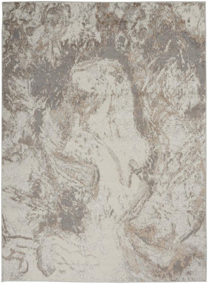 Nourison - Elation Area Rug - 53in x 73in Ivory Grey - ETN02-99446839756 veiw 1