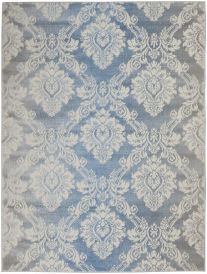 Nourison - Elation Area Rug - 53in x 73in Ivory Blue - ETN03-99446839930 veiw 1