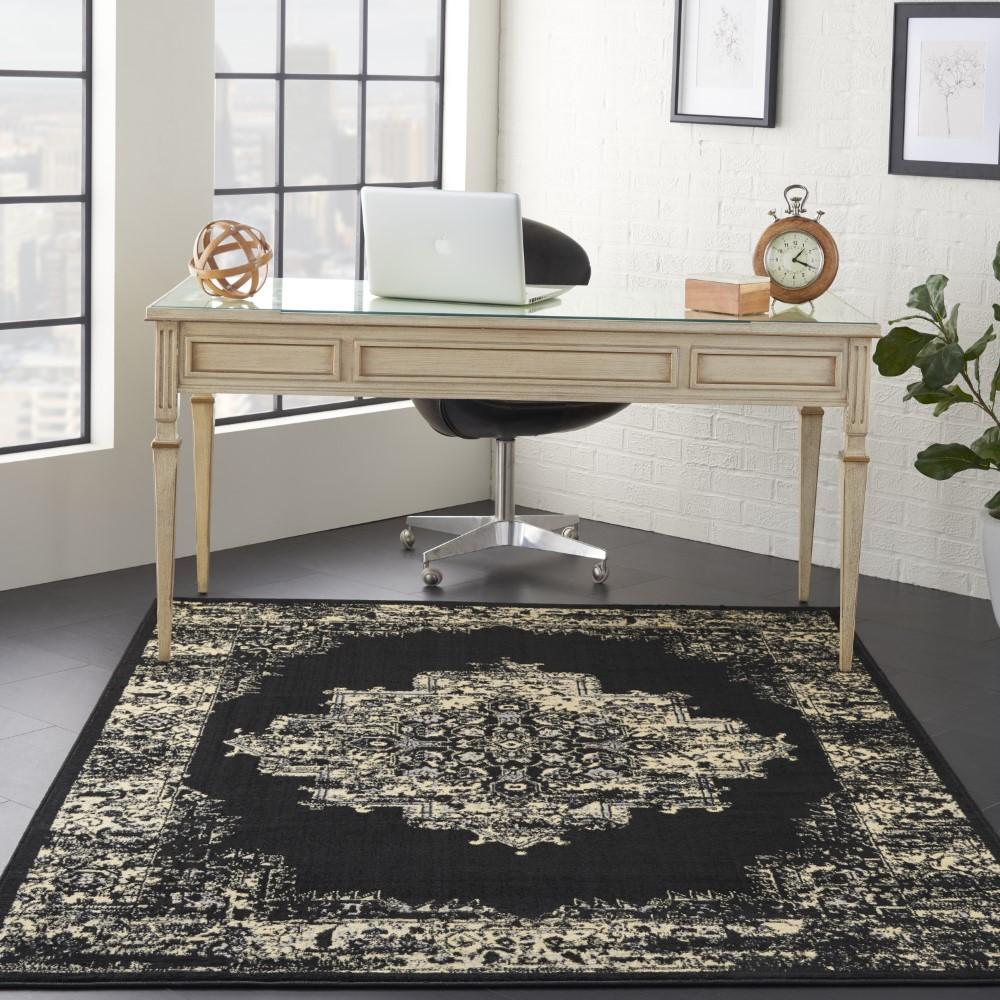 Nourison - Grafix Area Rug - 39in x 59in Black - GRF14-99446809681 veiw 2