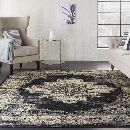 Nourison - Grafix Area Rug - 7 x 10 Black - GRF14-99446809773 veiw 2