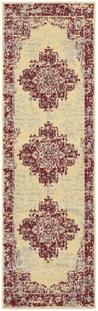 Nourison - Grafix Area Rug - 23in x 76in Cream/Red - GRF14-99446809827 veiw 1