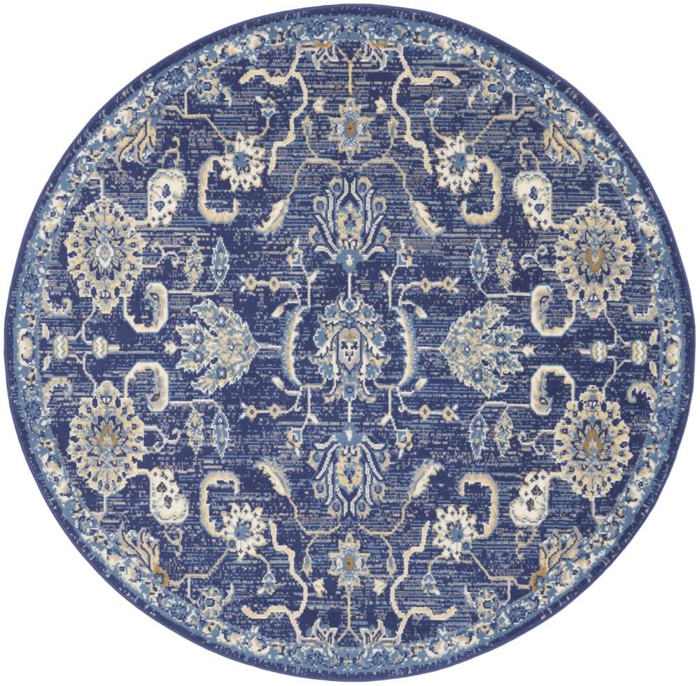 Nourison - Grafix Area Rug - 53in RND Navy - GRF24-99446809780 veiw 1