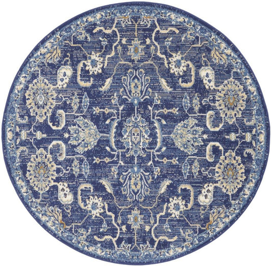 Nourison - Grafix Area Rug - 53in RND Navy - GRF24-99446809780 veiw 1