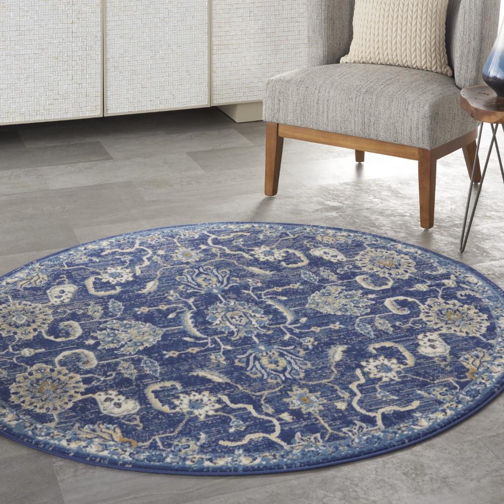 Nourison - Grafix Area Rug - 53in RND Navy - GRF24-99446809780 veiw 2