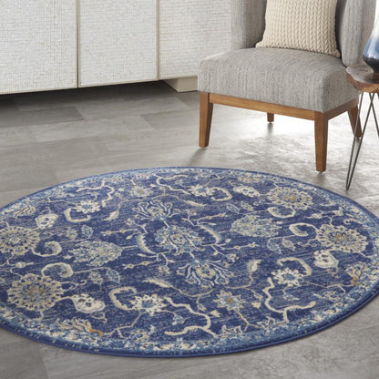 Nourison - Grafix Area Rug - 53in RND Navy - GRF24-99446809780 veiw 2