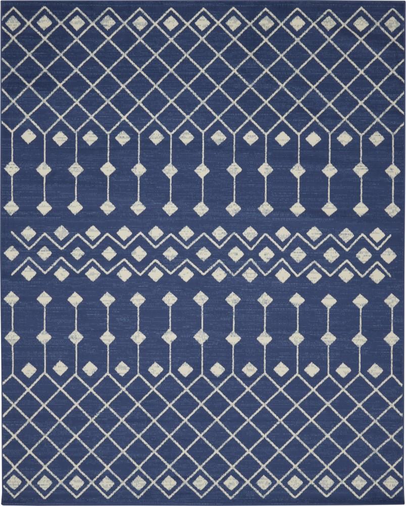 Nourison - Grafix Area Rug - 86inx12 Navy - GRF37-99446850096 veiw 1