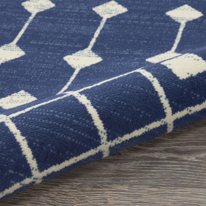 Nourison - Grafix Area Rug - 86inx12 Navy - GRF37-99446850096 veiw 2