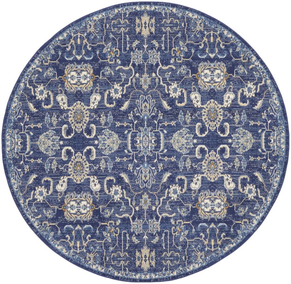 Nourison - Grafix Area Rug - 8 RND Navy - GRF24-99446809872 veiw 1