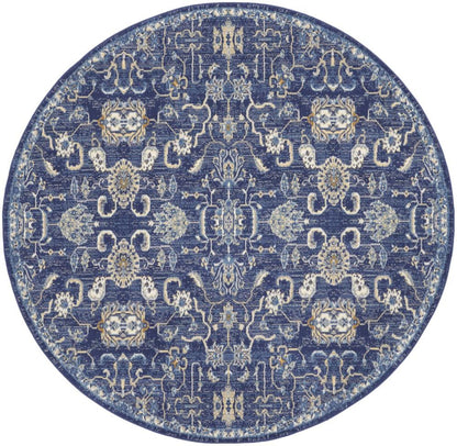 Nourison - Grafix Area Rug - 8 RND Navy - GRF24-99446809872 veiw 1