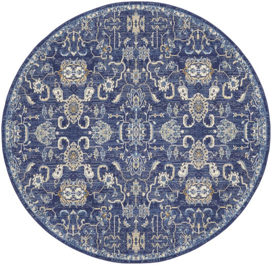Nourison - Grafix Area Rug - 8 RND Navy - GRF24-99446809872 veiw 1