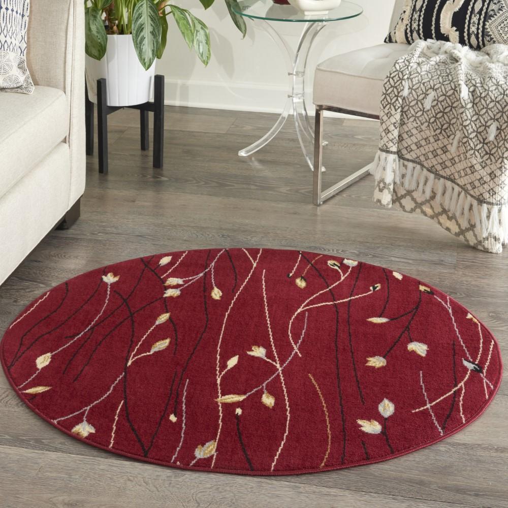 Nourison - Grafix Area Rug - 53in x ROUND Red - GRF15-99446810366 veiw 2