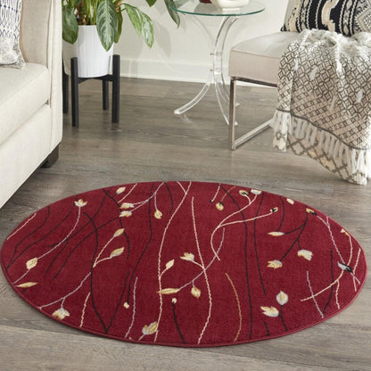 Nourison - Grafix Area Rug - 53in x ROUND Red - GRF15-99446810366 veiw 2