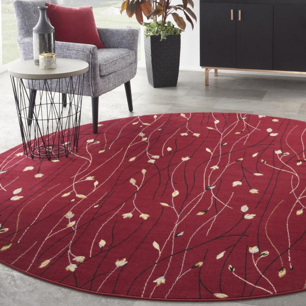 Nourison - Grafix Area Rug - 8 x ROUND Red - GRF15-99446810397 veiw 2