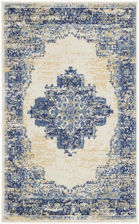 Nourison - Grafix Area Rug - 3 x 5 White - GRF14-99446810052 veiw 1