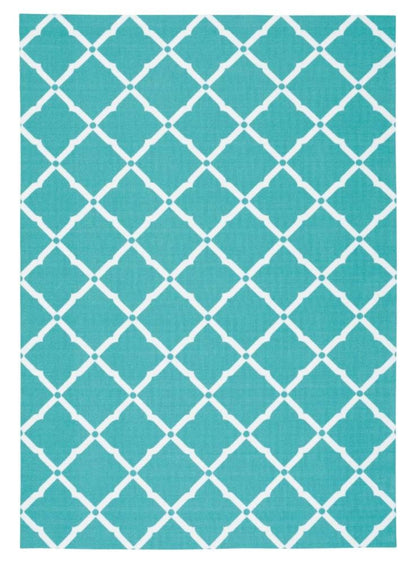Nourison - Home & Garden Area Rug - 43in x 63in Aqua - RS091-99446208057_CLOSEOUT veiw 1