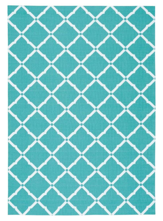 Nourison - Home & Garden Area Rug - 43in x 63in Aqua - RS091-99446208057_CLOSEOUT veiw 1