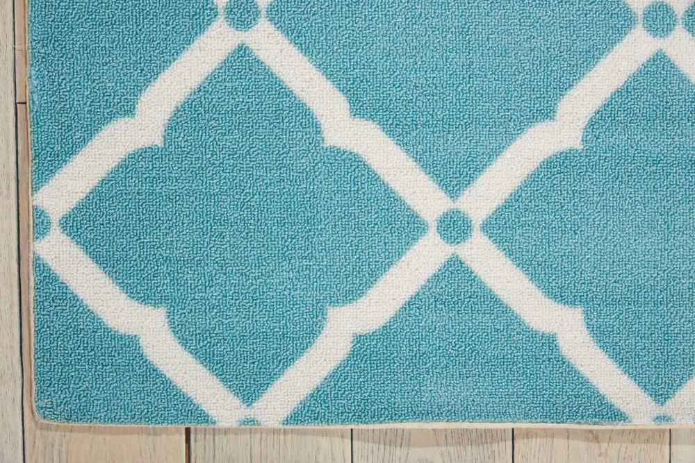 Nourison - Home & Garden Area Rug - 43in x 63in Aqua - RS091-99446208057_CLOSEOUT veiw 2