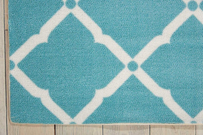 Nourison - Home & Garden Area Rug - 43in x 63in Aqua - RS091-99446208057_CLOSEOUT veiw 2