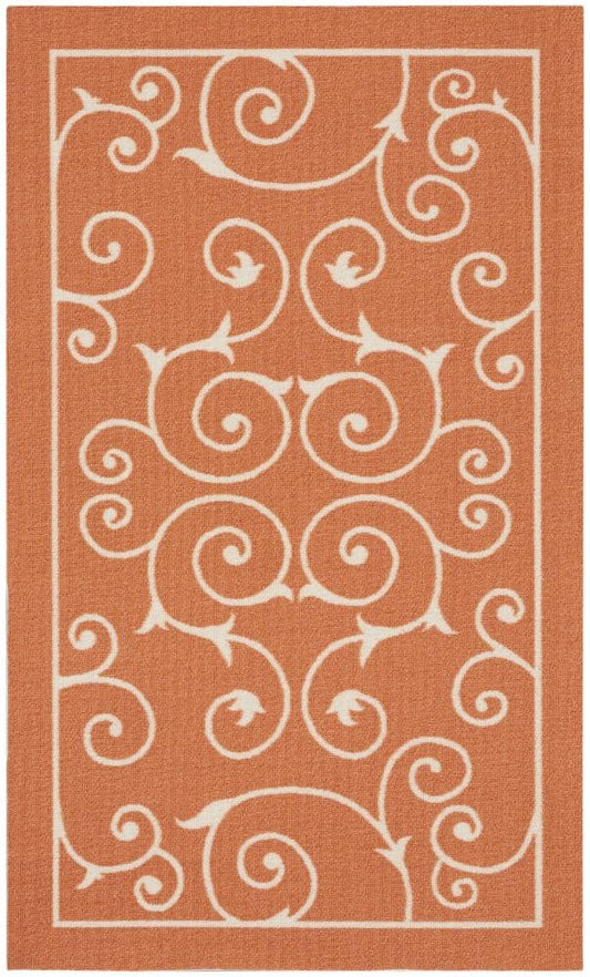 Nourison - Home & Garden Area Rug - 23in x 39in Orange - RS019-99446099815_CLOSEOUT veiw 1