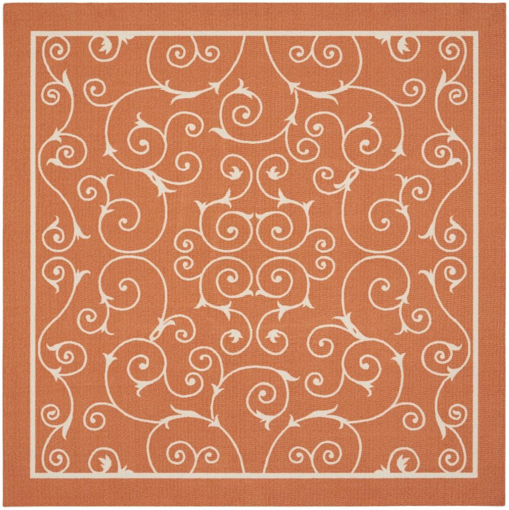 Nourison - Home & Garden Square Area Rug - 53in x 53insquare Orange - RS019-99446111111_CLOSEOUT veiw 1