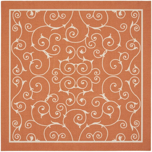 Nourison - Home & Garden Square Area Rug - 53in x 53insquare Orange - RS019-99446111111_CLOSEOUT veiw 1