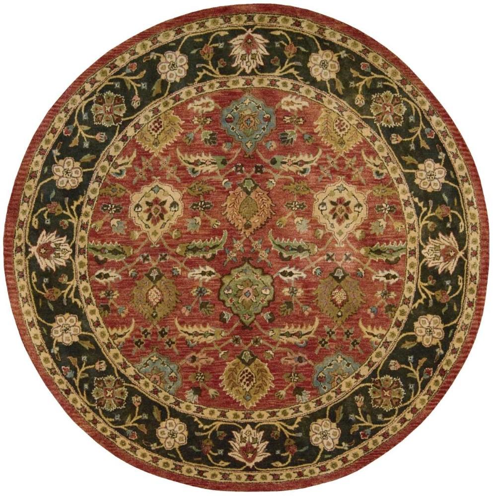 Nourison - Jaipur JA35 Red Multicolor 8 x Round Rug - JA35-99446011510_CLOSEOUT veiw 1