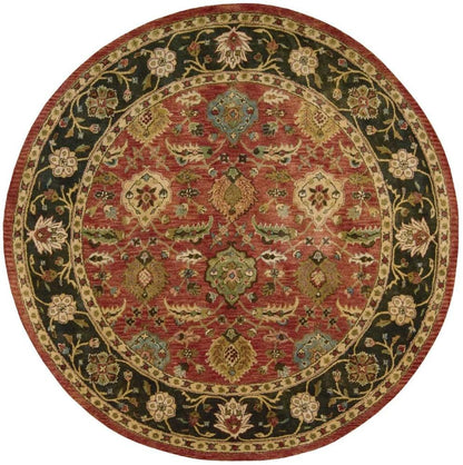Nourison - Jaipur JA35 Red Multicolor 8 x Round Rug - JA35-99446011510_CLOSEOUT veiw 1