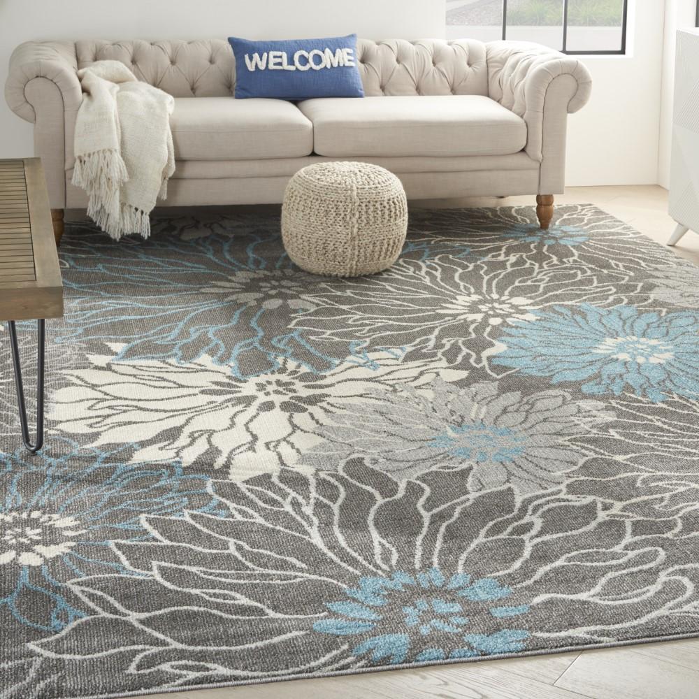 Nourison - Passion Area Rug - 9 x 12 Charcoal/Blue - PSN17-99446817761 veiw 2