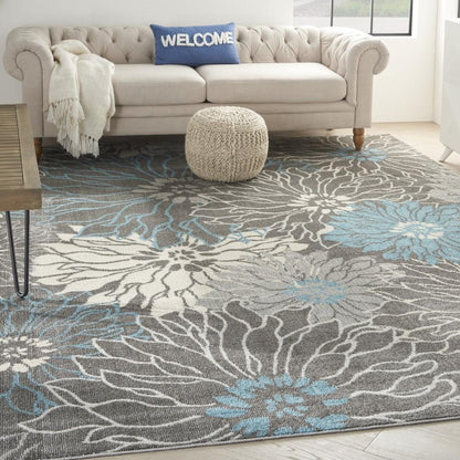 Nourison - Passion Area Rug - 9 x 12 Charcoal/Blue - PSN17-99446817761 veiw 2