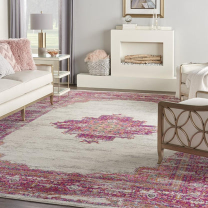 Nourison - Passion Area Rug - 10 x 14 Ivory/Fushia - PSN03-99446815163 veiw 2
