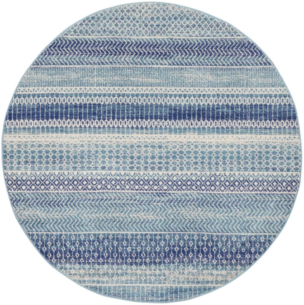 Nourison - Passion Area Rug - 53in x ROUND Navy Blue - PSN26-99446853073 veiw 1