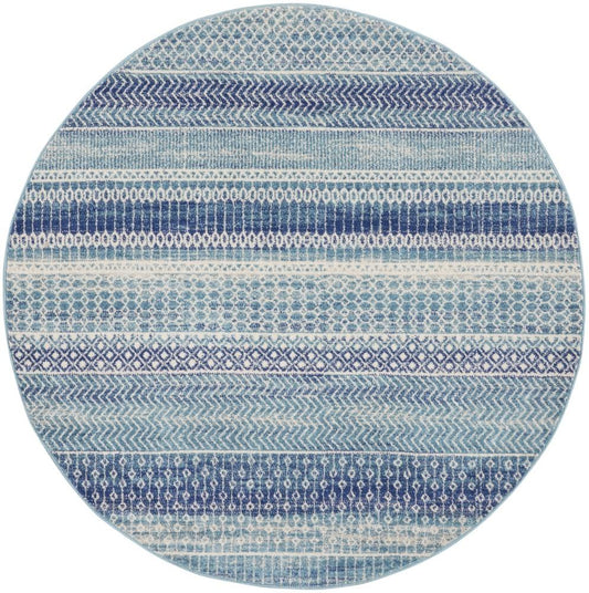 Nourison - Passion Area Rug - 53in x ROUND Navy Blue - PSN26-99446853073 veiw 1