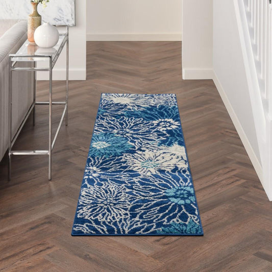 Nourison - Passion Area Rug - 110in x 6 Navy/Ivory - PSN17-99446405548 veiw 2