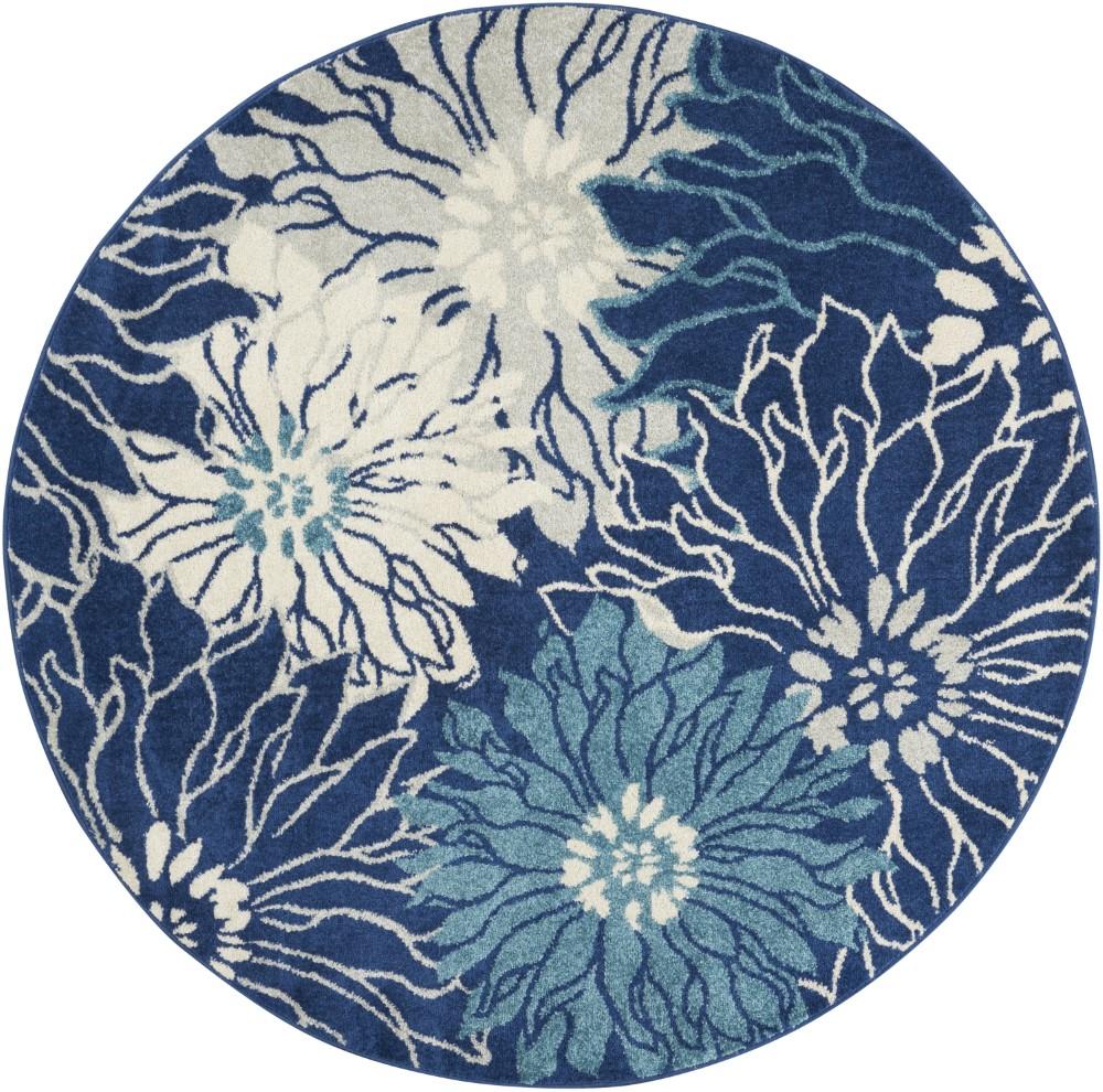 Nourison - Passion Area Rug - 4 x round Navy/Ivory - PSN17-99446817655 veiw 1