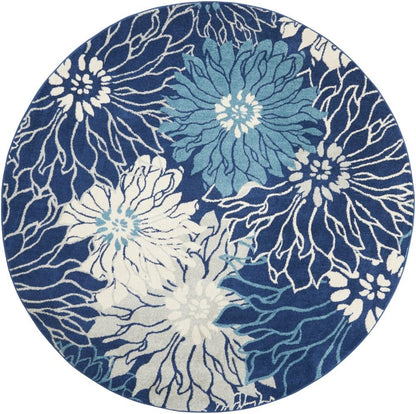 Nourison - Passion Area Rug - 8 x round Navy/Ivory - PSN17-99446817679 veiw 1